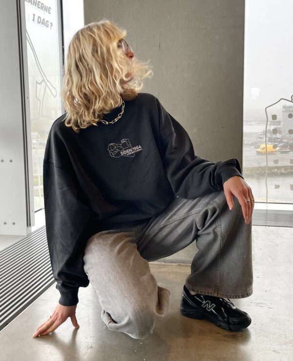 Libyen sort vasket sweatshirt
