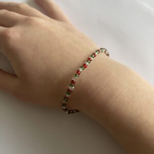 Bracelets in the colors of the Iranian flag
